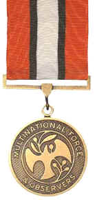 The Multinational Force and Observers Medal obverse view