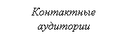 Подпись: Контактные аудитории