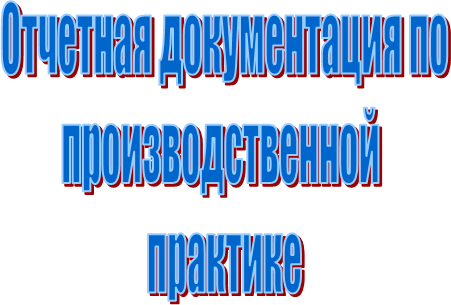 Отчетная документация по
производственной
практике