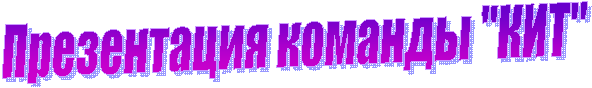 Презентация команды "КИТ"