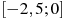 ��������: [-2,5;0]