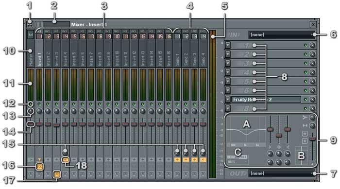 FL Studio 6 mixer window (43 Kb)