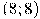 (8; 8)