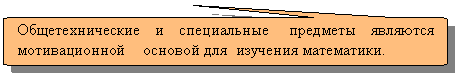 Зарезервировано: Общетехнические и специальные предметы являются мотивационной основой для изучения математики.