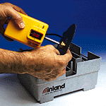 installing the blade onto the motor shaft of SwapTop table saw