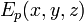 \! {E}_p ( x , y , z ) 