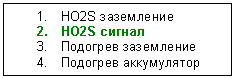 ������������� �������: 1. HO2S ����������
2. HO2S ������
3. �������� ����������
4. �������� �����������
