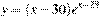 y = (x-30){{e}^{x-29}}