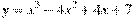 y=x^3 -4x^2+4x+7