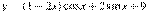 y=(1-2x)\cos x +2\sin x+9