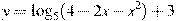 y=\log_5(4-2x-x^2)+3