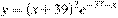 y=(x+39)^2e^{-37-x}