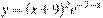 y=(x+9)^2e^{-7-x}