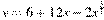 y=6+12x-2x^{\frac{3}{2}}