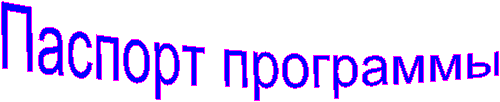 Паспорт программы