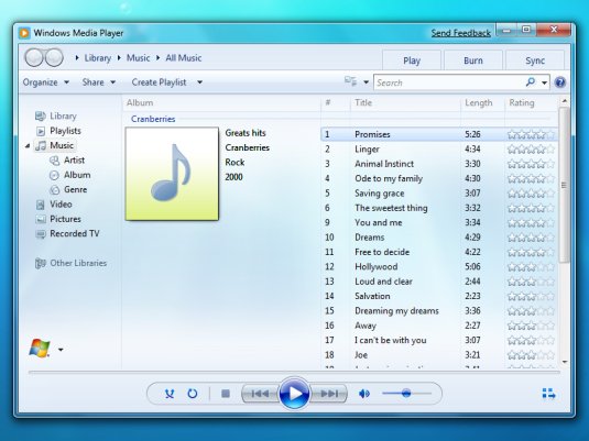 Windows 7 Media Player