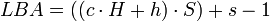 LBA = ((c \cdot H + h) \cdot S) + s-1