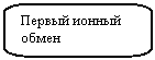 Скругленная прямоугольная выноска: Первый ионный обмен