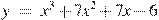y~=~x^3+7x^2+7x-6