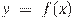 y~=~f(x)