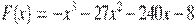 F(x)=-x^3-27x^2-240x-8