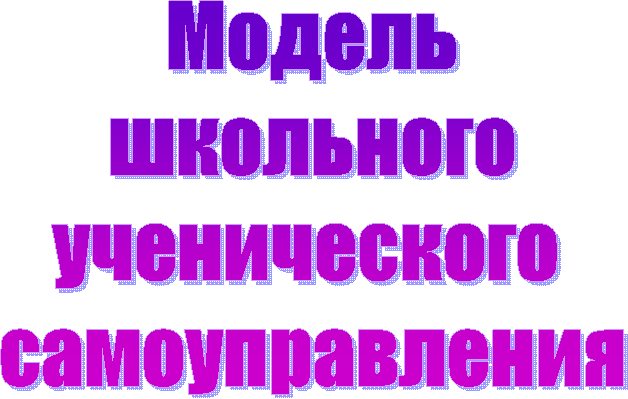 Модель
школьного
ученического
самоуправления