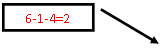 ������� 2: 6-1-4=2



