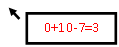 ������� 2: 0+10-7=3