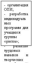 �������: - ����������� ���;

- ���������� �������������� �������� ��� �������� ������ «�����»;

- �������� �������� ������� � ���������� ������������

