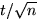 $t/\sqrt{n}$