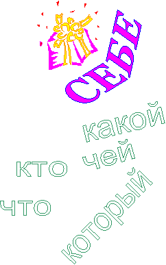 СЕБЕ,кто,что,какой,чей,который