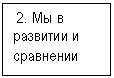 Подпись: 2. Мы в развитии и сравнении