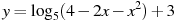 y=\log_5(4-2x-x^2)+3
