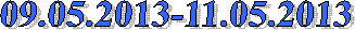 09.05.2013-11.05.2013