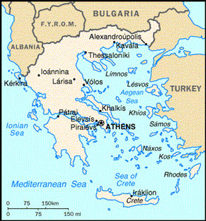 Карта Греции