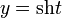 y=\operatorname{sh}t