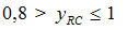 Times New Roman1400,8 > y_RC <= 1


