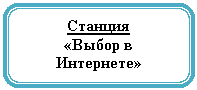 Скругленный прямоугольник: Станция
«Выбор в Интернете»