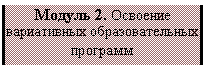 Двойные круглые скобки: Модуль 2. Освоение вариативных образовательных программ