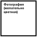 Подпись: Фотография
(желательно цветная)