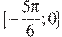 [-\frac{5\pi }{6};0]