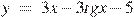 y~=~3x-3tgx-5