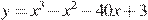 y=x^3-x^2-40x+3