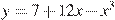 y=7+12x-x^3