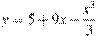 y=5+9x-\frac{x^3}{3}
