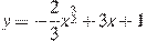 y=-\frac{2}{3}x^{\frac{3}{2}}+3x+1