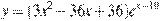 y=(3x^2-36x+36)e^{x-10}