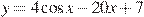 y=4\cos x-20x+7