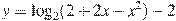 y=\log_2(2+2x-x^2)-2