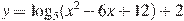 y=\log_5(x^2-6x+12)+2